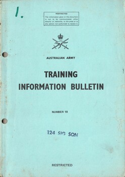 Australian Army: Training Information Bulletin, Number 19