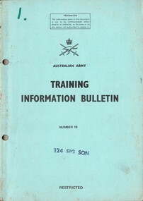 Australian Army: Training Information Bulletin, Number 19