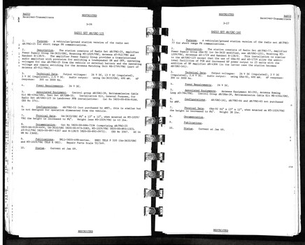 A Copy of Radio set A510; AN/GRC-125; AN/PRC-10;AN/PRC-64 & telephone set "K".