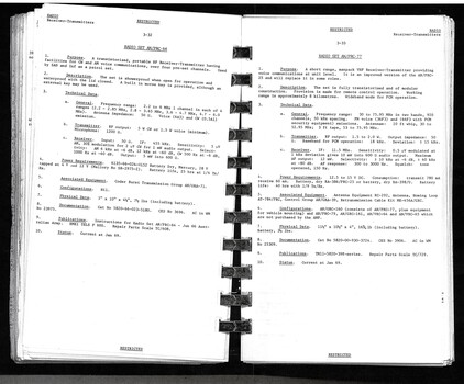 A Copy of Radio set A510; AN/GRC-125; AN/PRC-10;AN/PRC-64 & telephone set "K".
