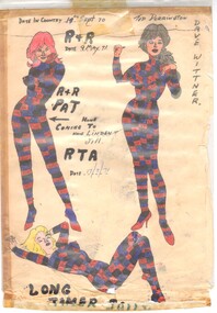 A Hand Painted Poster with the Names of Ted Dorrington and Dave Wittner on it