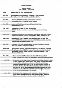 A copy of the Service details of William Dickinson