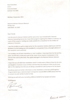 A covering letter for the collection of Issues