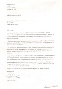 A covering letter for the collection of Issues