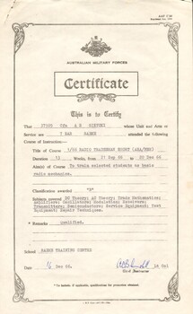 A collection of Trade Certificates for Cpl Andrzej Roman Witold Gizycki (Ziggy)