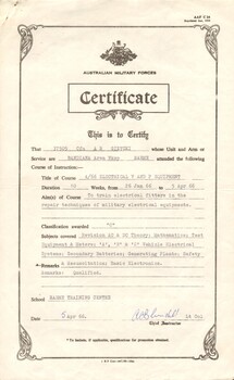 A collection of Trade Certificates for Cpl Andrzej Roman Witold Gizycki (Ziggy)