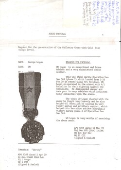 Various Documents Memorabilia of WO2 (Temp) George MacLauchlan Logan