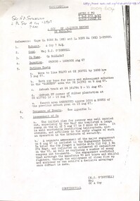 A copy of Report on Operation Ballarat addressed to Sgt A.D. Sutherland