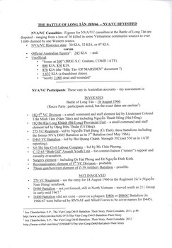 The Battle of Long Tan 18/8/66 - NVA/VC Revisited.