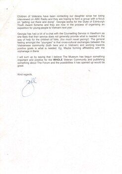 A Letter to John Methven from Jill and Roger Cheal Dated April 18, 2001 and Attaching Documents