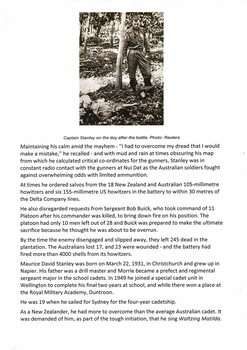 NZ digger called in howitzers at Nui Dat: Morrie Stanley - 1931-2010