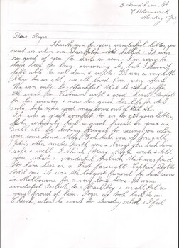 Copy of a letter relating to John Walter Desnoy