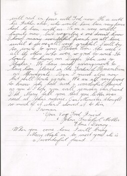 Copy of a letter relating to John Walter Desnoy