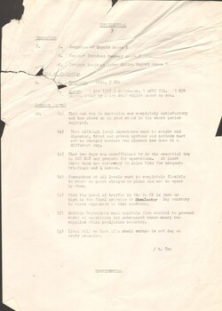 Original pages 3 and 4 of a Confidential Report by Lt Col Scott