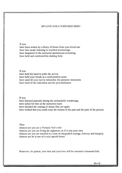 My Love For a Tortured Hero: A Poem by Bea Q