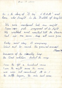 Poem written after the Battle of Long Tan