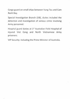 Memorabilia Royal Australian Army Provist Corps by Cpl James Archbold