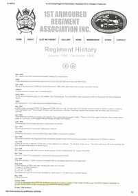 A Copy of the 1st Armoured Regiment Associal Inc. Regimental History  from January 1946 - December 1968.