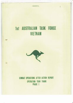 A Copy of Australian Army commander's diaries (Vietnam): Headquarters units, item no. 1/4/111