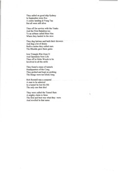 3 Field Troop Vietnam: July 1965 - September 1966 (Poem & envelope)