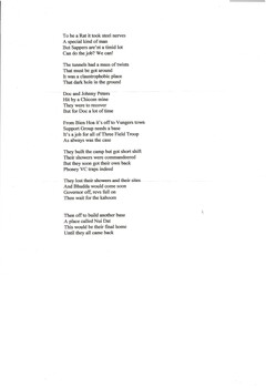 3 Field Troop Vietnam: July 1965 - September 1966 (Poem & envelope)