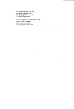 3 Field Troop Vietnam: July 1965 - September 1966 (Poem & envelope)