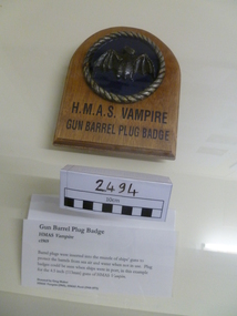 Ceremorial Object, Gun Barrel Plug Badge, 1969 (Approximate)