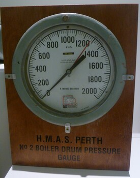 H.M.A.S Perth - No. 2 Boiler Drum Pressure Gauge 