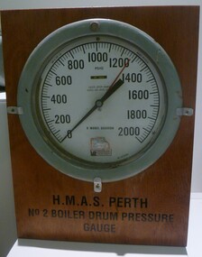H.M.A.S Perth - No. 2 Boiler Drum Pressure Gauge 