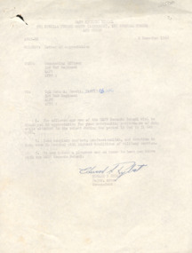 Letter of Appreciation that is addressed to cpl John A. Jewell dated 2 December 1966