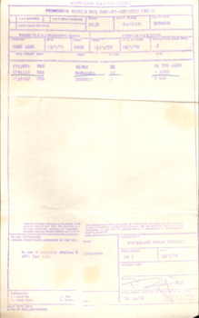 Form, purple print, Permissive Orders for Out-of-Country Travel 