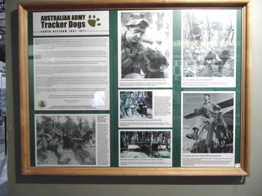 Poster - Framed Information board, Australian Army Tracker Dogs