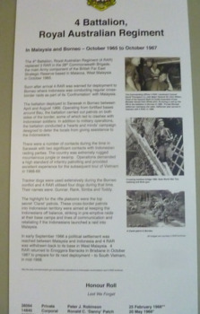 4 Battalion, Royal Australian Regiment in  Malaysia and Borneo - October 1965 to October 1967
