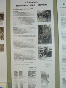 Poster - Poster, Information Board, 4 RAR, Vietnam, May 1968 to May 1969