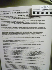 A Letter of Warning from Australian Forces Vietnam 1968-1969