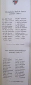 Information Board: Roll of Honour 5RAR