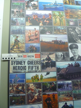 A copy of various coloured images of soldiers from 5RAR in Vietnam. 
