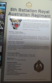 Information Board for 5th Battalion Royal Australian Regiment