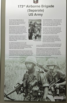 Information Board 173 Airborne Brigade (Separate) US Army