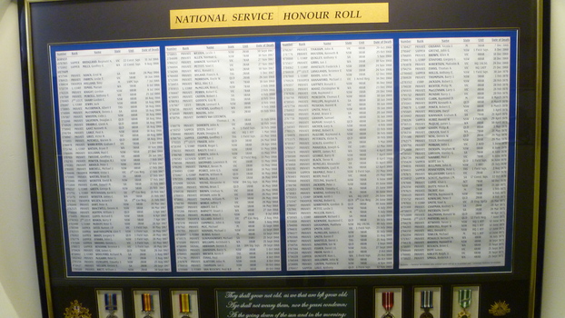 Information Board National Service Honour Roll