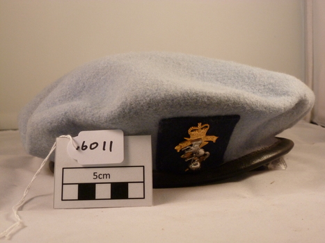 RAAF blue beret with black leather rim.  