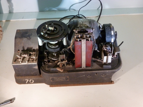 Equipment, Army Tape Reader with lid off.