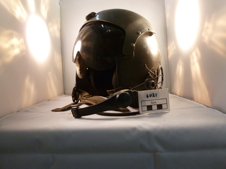 Flying helmet worn by Airforce pilots in Vietnam.