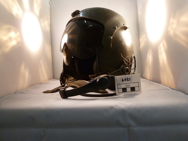Flying helmet worn by Airforce pilots in Vietnam.