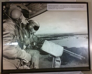 A Framed Black and White Photograph of RAAF No 9 Sqn, Vietnam