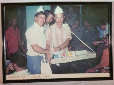 A Framed Coloured Photograph Titled "Saturday Night - Vung Tau 1969"