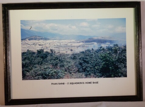 A Framed Coloured Photograph: Phan Rang - 2 Squadron Home Base