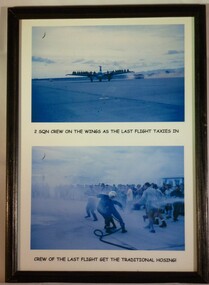 Two Framed Coloured Photographs of 2nd Sqn's Last Flight
