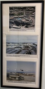 Overlooking Peter Badcoe Club and Pool, Looking Along Beach Road and Huey Leaving Vampire Pad From RAASC Vehicle Area
