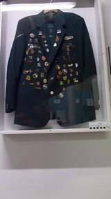 Men's Green Jacket with 6 Gold Buttons